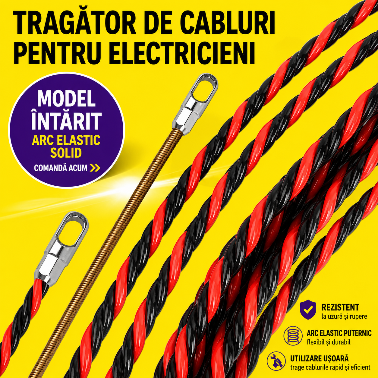 🔥 OFERTA 1+1🔥WireGuide™ – Dispozitiv Profesional pentru Tras Cabluri, 15 m