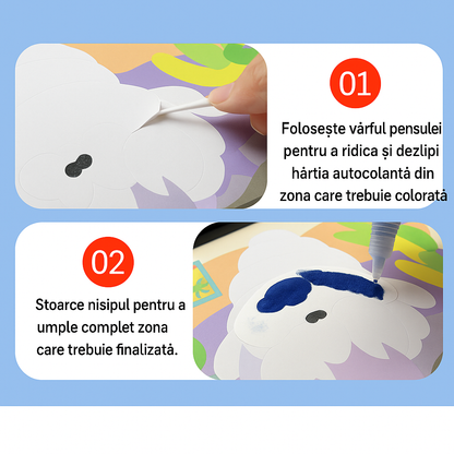 🔥 OFERTA 1+1🔥ColorArt™ – Set Creativ de Pictura cu Nisip pentru Copii (3–6 ani)