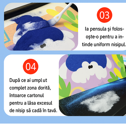 🔥 OFERTA 1+1🔥ColorArt™ – Set Creativ de Pictura cu Nisip pentru Copii (3–6 ani)
