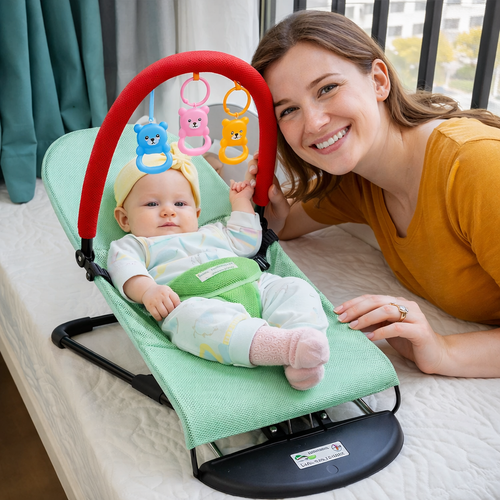 Lullio™ – Balansoar Ergonomic cu Miscare Naturala si Jucarii Interactive
