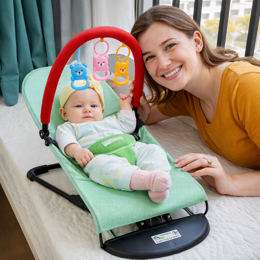 Lullio™ – Balansoar Ergonomic cu Miscare Naturala si Jucarii Interactive