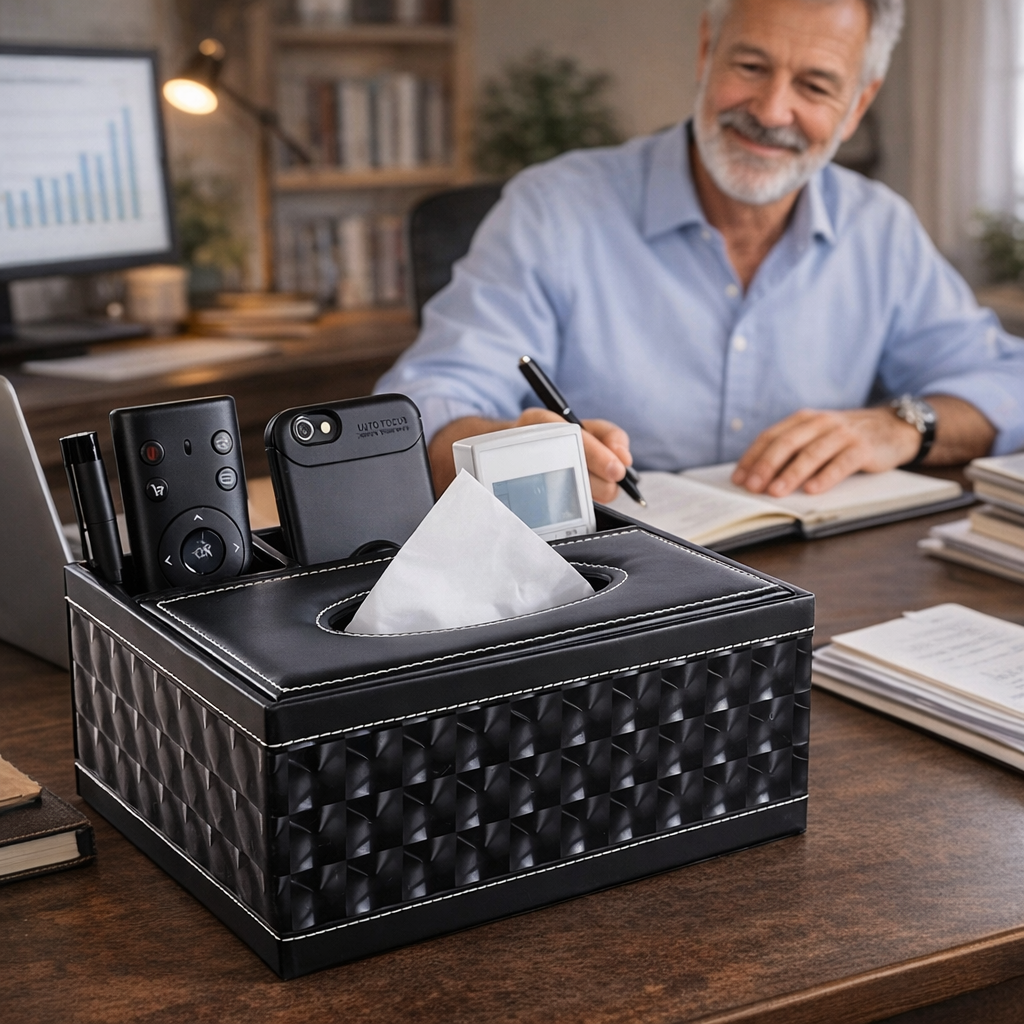 🔥 OFERTA 1+1🔥EleganzaBox™ – Cutie Multifunctionala din Piele Ecologica pentru Organizare si Stil