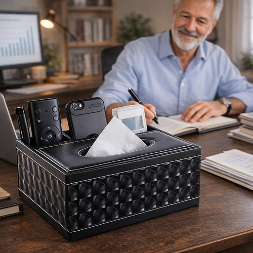 🔥 OFERTA 1+1🔥EleganzaBox™ – Cutie Multifunctionala din Piele Ecologica pentru Organizare si Stil
