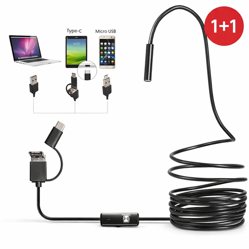 🔥OFERTA 1+1🔥EndoFlex™ 3-în-1 HD – Sonda USB 5,5 mm, 5 m