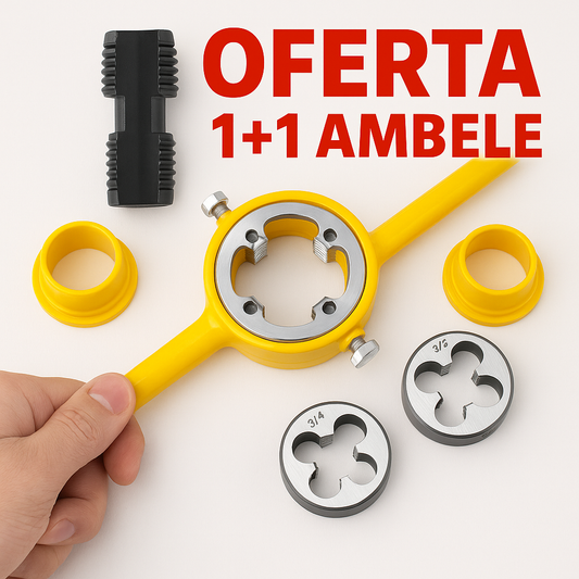 Set Profesional de Filetare Tevi 1+1 – Exterior si Interior