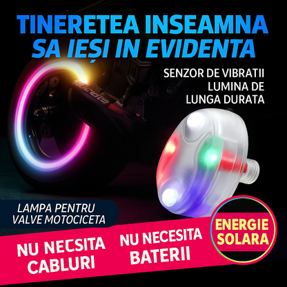 🔥 OFERTA 2+2🔥GlowTire™ - Set 2x Lumini LED Solare pentru Valve Roti