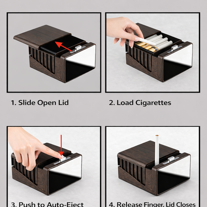 VaultBox™ – Cutie Automata cu Ejectare Rapida si Oglinda Integrata