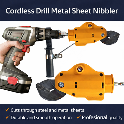 🔥OFERTA 1+1🔥CutPro Drill™ – Foarfeca Electrica pentru Tabla, Atasament Bormasina