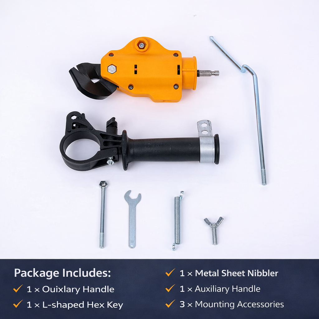 🔥OFERTA 1+1🔥CutPro Drill™ – Foarfeca Electrica pentru Tabla, Atasament Bormasina