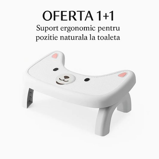 🔥OFERTA 1+1🔥TeddyStep™ – Suport ergonomic pentru pozitie naturala la toaleta