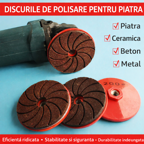 Polix™ – Set 3 discuri profesionale pentru slefuire si polish (50/100/200)