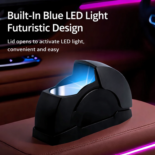 AshVault™ - Scrumiera auto premium cu iluminare LED si montaj fara urme