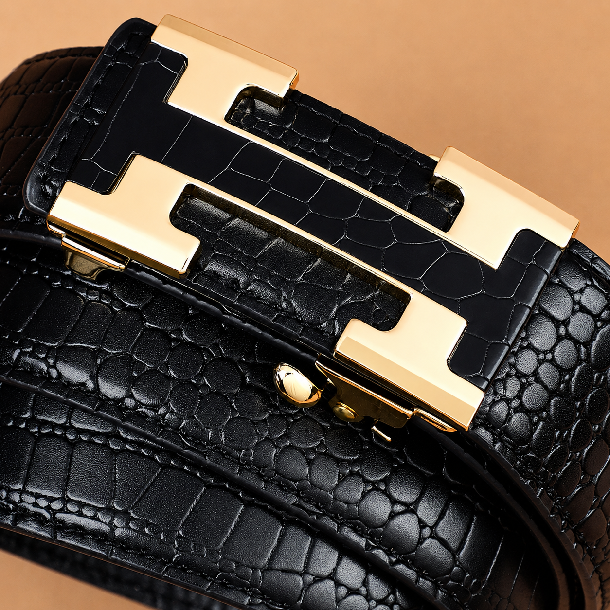 Rillux™  Curea Barbati cu Textura de Crocodil
