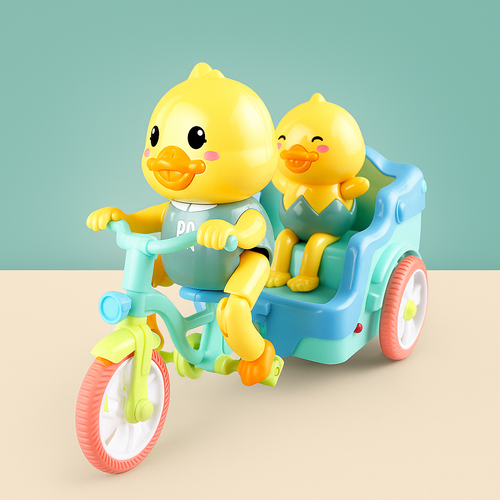 DuckRide™ – Jucarie Electrica Ratusca pe Tricicleta cu Muzica si Lumini