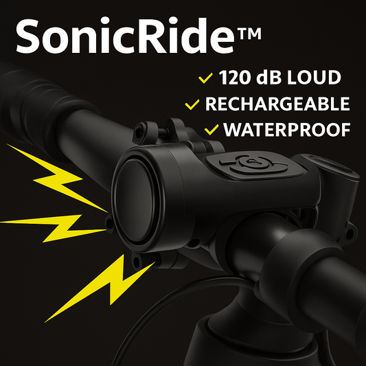 SonicRide™ – Claxon electric reinacabil pentru bicicleta, 120 dB