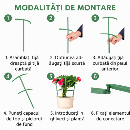 GrowGuard™ – Suporti reglabili pentru plante (5 Bucati)