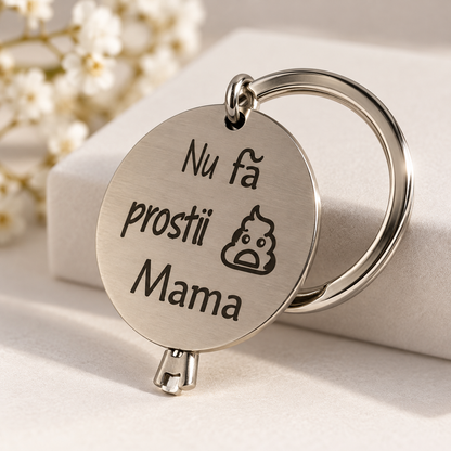 Breloc „Nu Fa Prostii” – Mesaj de la Mama