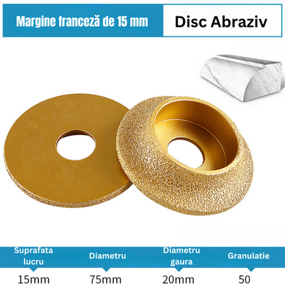 GoldEdge™ - Disc Abraziv Profesional pentru Marmura, Granit si Placi