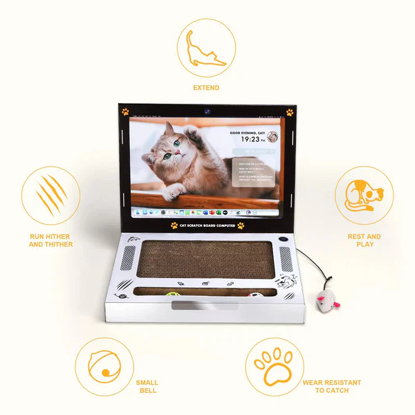 KittyTech™ Jucarie Laptop pentru Pisici