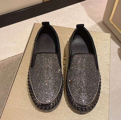 Mocasini Casual de Dama cu Diamante