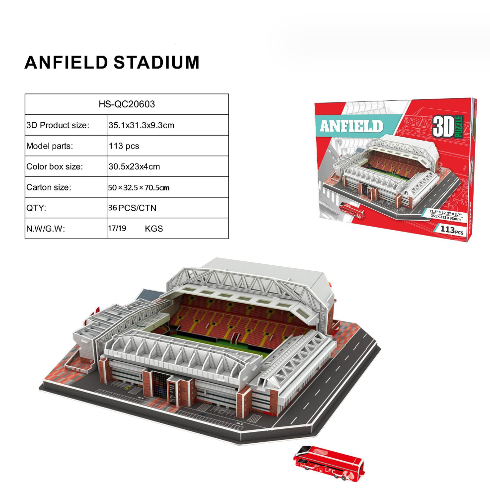 Stadionul de fotbal puzzle 3D