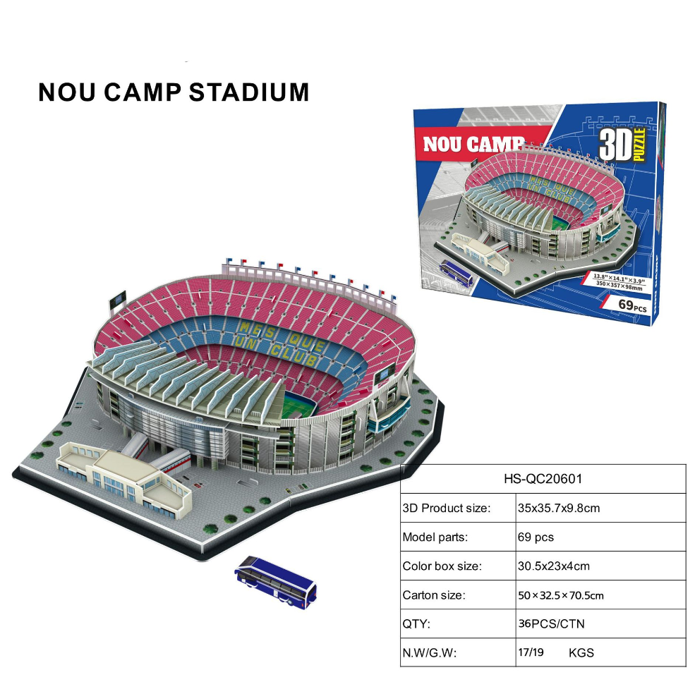 Stadionul de fotbal puzzle 3D