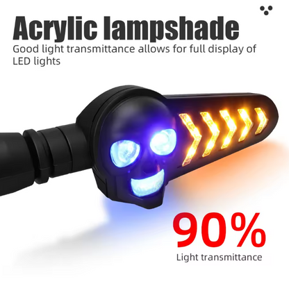 SkullRide™ - Semnalizari LED Dinamice Cu Design Skull