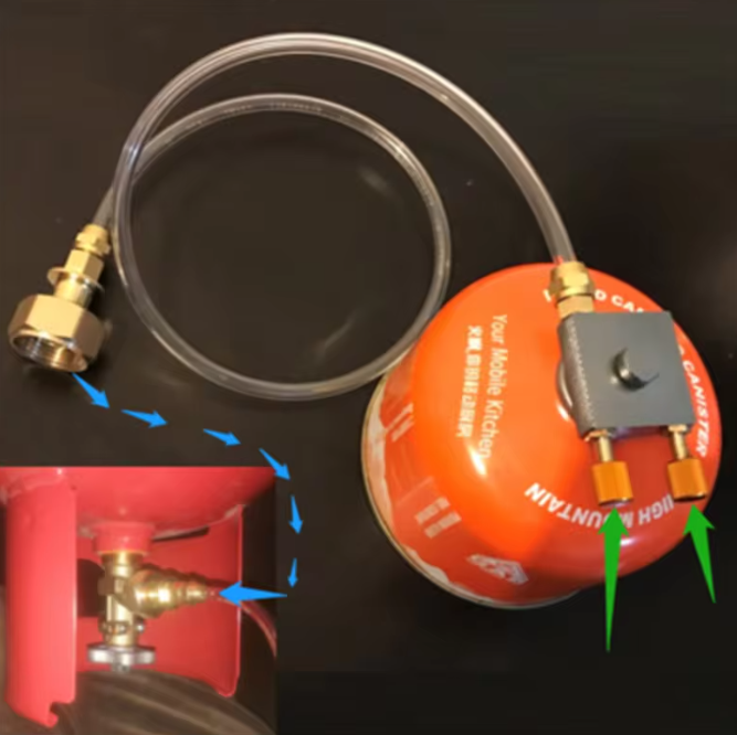 Gaslink™ - Adaptor Profesional pentru Butelie Gaz cu Furtun si Regulator