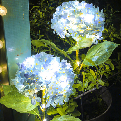 SolarBoom™ - Floare Decorativa cu Iluminare Solara (Model Hortensie cu LED)
