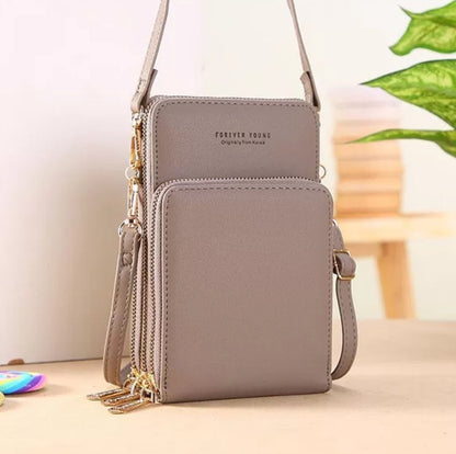 Gentuta Crossbody 4 in 1 cu 3 compartimente si TouchScreen pentru Telefon