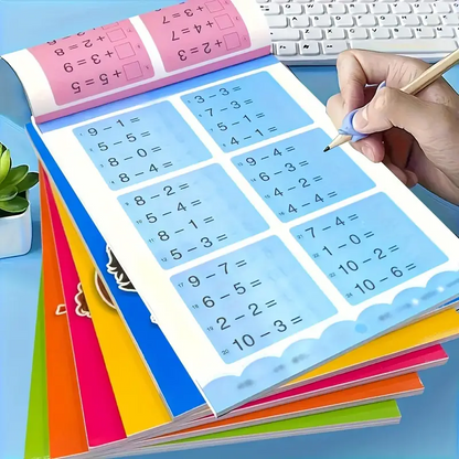 MathMagic™ Set de 2 Caiete de Exercitii pentru Adunare si Scadere - Gradinita si Prescolari
