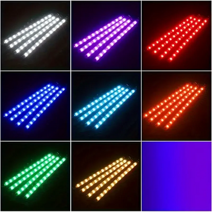 Set banda Auto LED RGB cu Telecomanda (9 Culori)