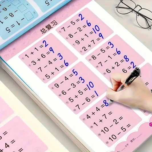 MathMagic™ Set de 2 Caiete de Exercitii pentru Adunare si Scadere - Gradinita si Prescolari