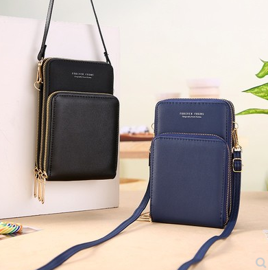 Gentuta Crossbody 4 in 1 cu 3 compartimente si TouchScreen pentru Telefon