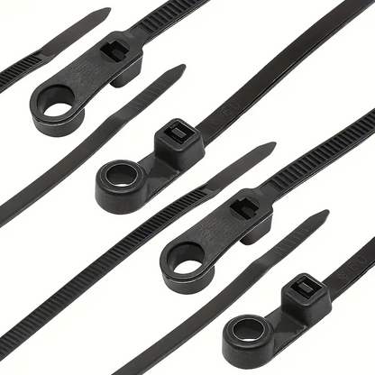 🔥OFERTA 100+200🔥Set Cabluri de Legatura cu Orificiu Rotund Auto-blocare