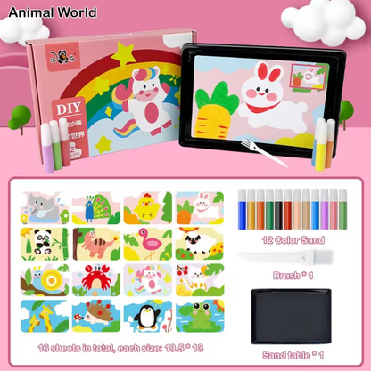 🔥 OFERTA 1+1🔥ColorArt™ – Set Creativ de Pictura cu Nisip pentru Copii (3–6 ani)