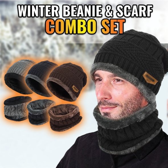 Set combo Beanie si Esarfa de Iarna - ShopGuru