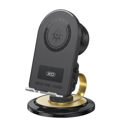 NOVIA™ - Suport Telefon Multifunctional Cu Bluetooth 5.3, Incarcare Wireless Si Difuzor Integrat